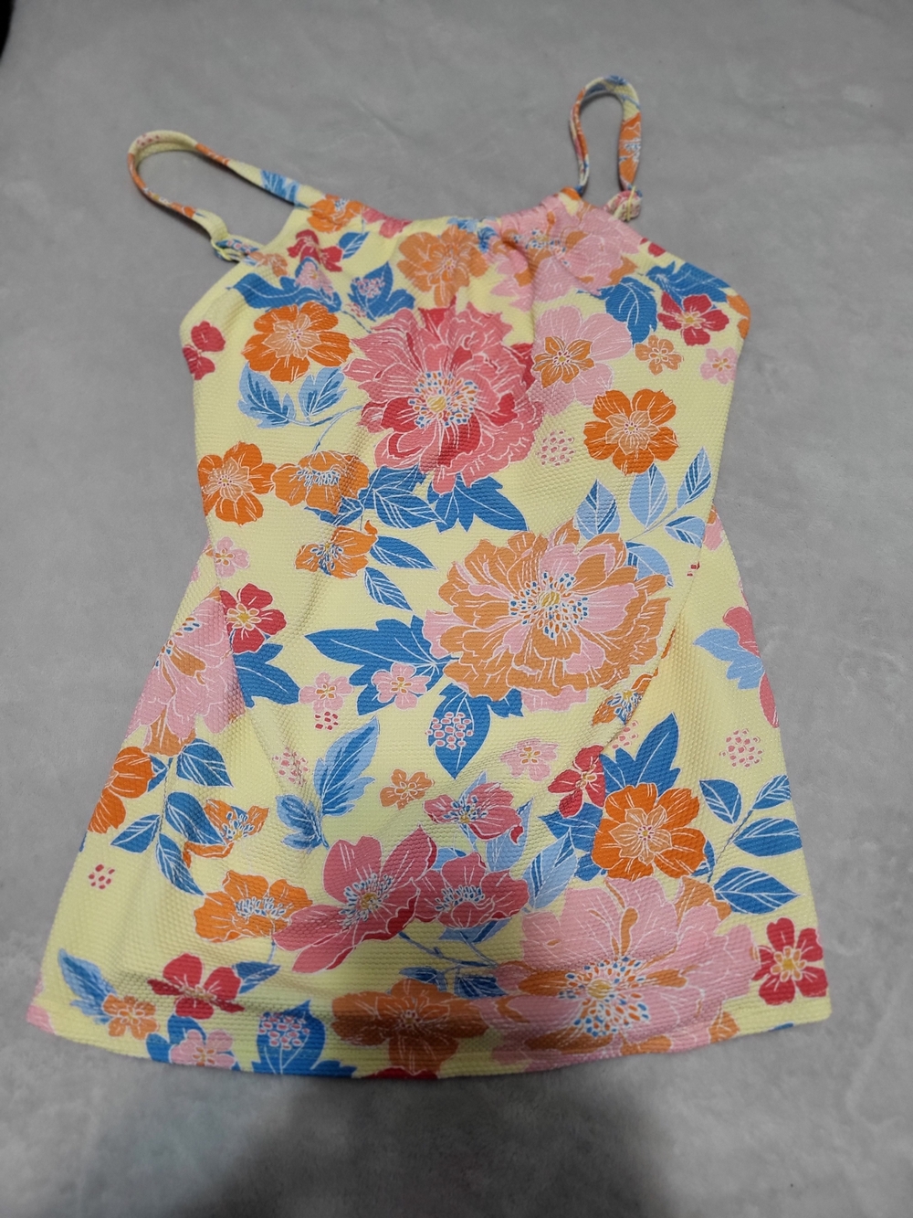 NWT Beach House Swim Blair High Neck Tankini Top Floral Yellow Size 8